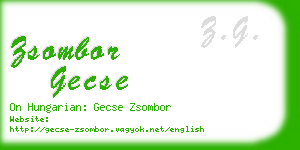 zsombor gecse business card